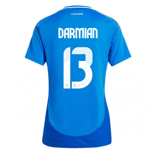 Dámy Fotbalový dres Itálie Matteo Darmian #13 ME 2024 Domácí Krátký Rukáv